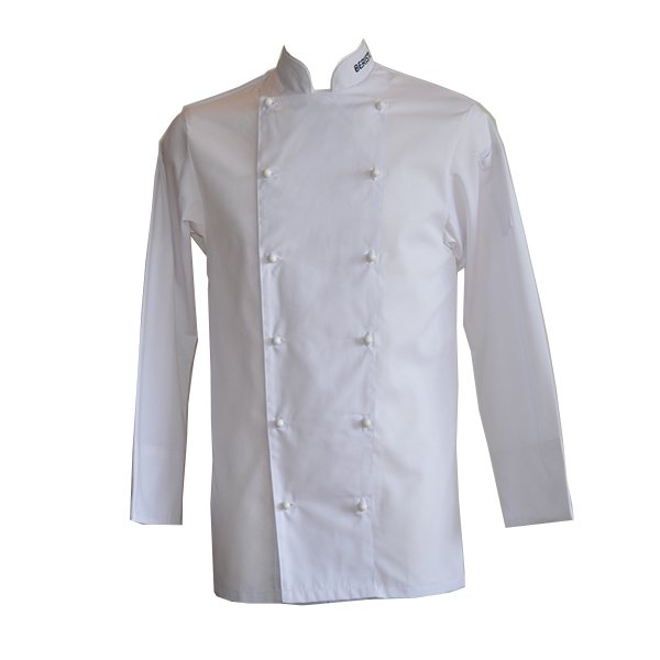 Koksbuis Beristo Wit Heren Bolknopen Polykatoen beristo kopen in de aanbieding