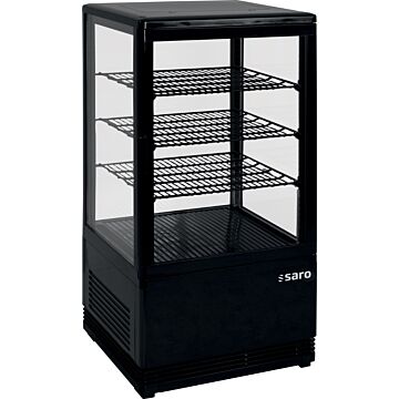 SARO Mini-koelvitrine 70 liter model SC 70 zwart, 330-10051