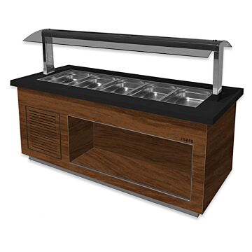 SARO Saladebar model PREMIUM LINE- SB-K 200 bruin-zwart, 366-2210