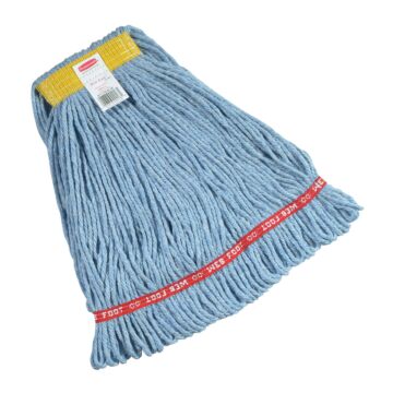 Web Foot vochtige mop, Rubbermaid, model: VB 000111, 6 stuks per verpakking, blauw