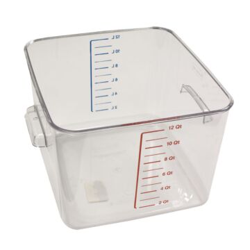 Ruimtebesparende container 11,4 ltr, Rubbermaid, model: VB 006312, transparant