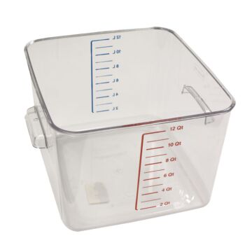 Ruimtebesparende container 11,4 ltr, Rubbermaid, model: VB 006312, transparant