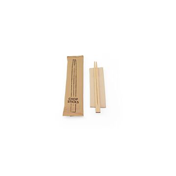 Sier Disposables Set bamboe eetstokjes 210mm met servet FSC® papier, in zakken FSC® papier, 12 x 100 sets in zakken stuks