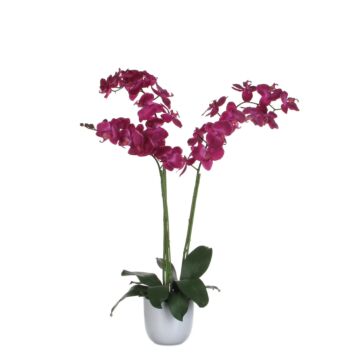 Kunstplant Phalaenopsis Orchidee 100cm, Groen/Wit