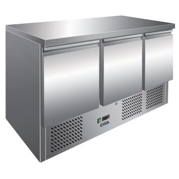 Koelwerkbank Nordcap 3 deurs, 400L, 137(B) X 85(H) X 70(D), 230V/280W