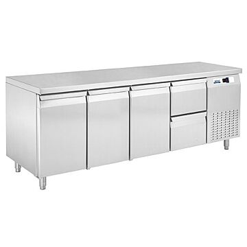 Koelwerkbank Nordcap 3 deuren 2 lades, 219(B) X 85(H) X 70(D), 230V/280W