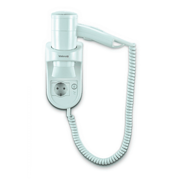 Haardroger Valera,  Premium Smart 1600 Socket, wandmontage, spiraalsnoer, wit, 1600 W
