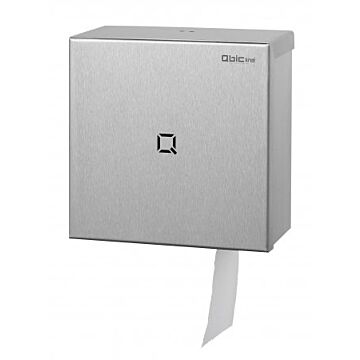 Toiletpapierdispenser Qbic-line, Jumboroldispenser mini , RVS