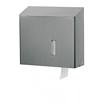 Toiletpapierdispenser SanTRAL, Jumboroldispenser groot, RVS anti-fingerprint coating