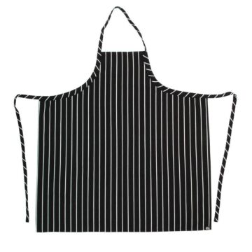Schort Chef Works, chef, zwart/wit, lang, zonder zak, poly/ktn, 99x94cm