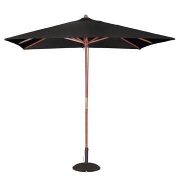 Parasol Bolero, vierkant, Zwart, 2,5 meter