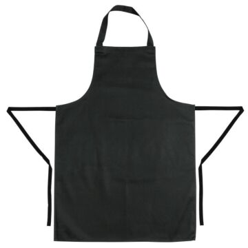 Schort Whites Chefs Clothing, halterschort, zwart, lang, zonder zak, poly/ktn, 97x71cm