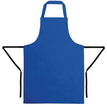 Schort Whites Chefs Clothing, halterschort, kobaltblauw, lang, zonder zak, poly/ktn, 97x71cm