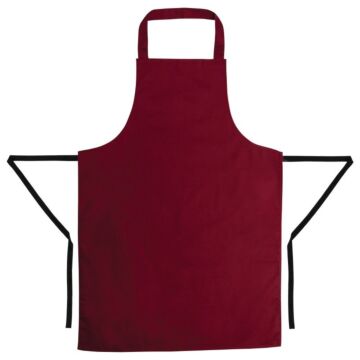 Schort Whites Chefs Clothing, halterschort, bordeaux, lang, zonder zak, poly/ktn, 97x72cm