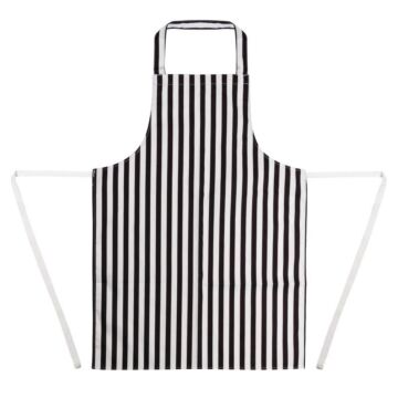 Schort Whites Chefs Clothing, halterschort, zwart/wit, lang, zonder zak, poly/ktn, 97x72cm