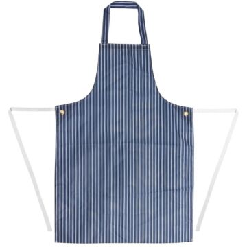 Schort Whites Chefs Clothing, keuken, blauw/wit, lang, zonder zak, nylon, 102x71cm