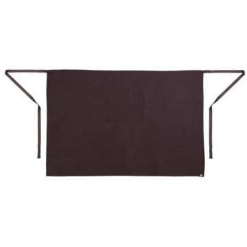Sloof Whites Chefs Clothing, bistro,  zwart, lang, met zak, poly/ktn, 70x100cm