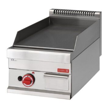 Bakplaat Gastro M, gas, glad, PO, lekbak, 40(b)x28(h)x65(d), 5,7kW