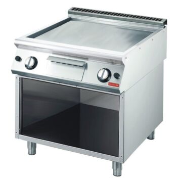 Bakplaat Gastro M, gas, glad verchroomd, PO, lekbak, 80(b)x85(h)x70(d), 11,4kW