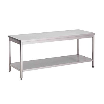 RVS Werktafel Gastro M, onderblad, 70(b)x70(d)x85(h)cm