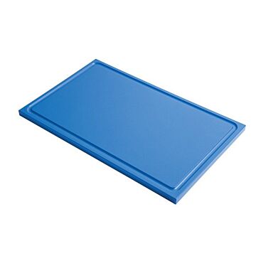 Snijplank HDPE Gastro M, met sapgeul, blauw, GN1/2 