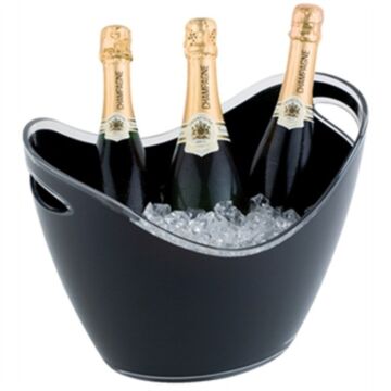 Champagne bowl HVS-select, zwart groot, 25.5(h) x 35(b) x 27(d)cm