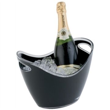 Champagne bowl HVS-select, zwart klein, 21(h) x 27(b) x 20(d)cm