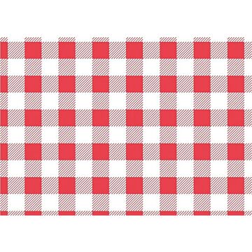 Rood Gingham vetvrij papier 19x31cm, 200 stuks