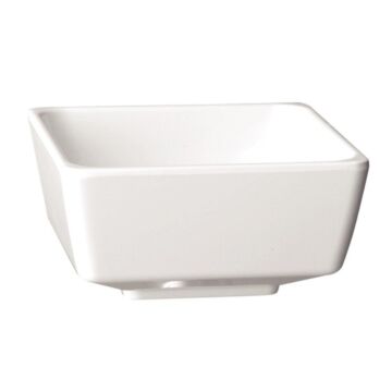 Float melamine vierkante kom wit 13cm