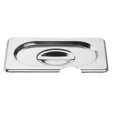 Deksel GN 1/9 Vogue, RVS, met lepeluitsparing 