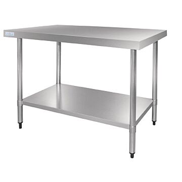 RVS Werktafel Vogue, onderblad, 120(b)x70(d)x90(h)cm