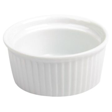 Olympia ramekin 8(Ø)cm. Wit. 12cl (Box 12)