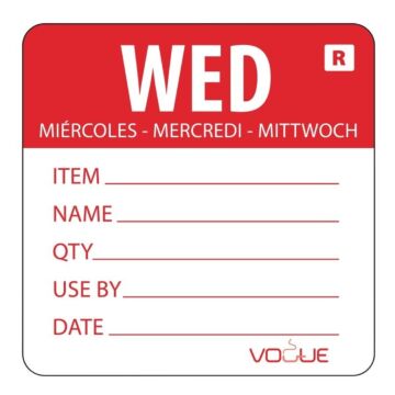 Kleurcode sticker woensdag Vogue, 500 stuks