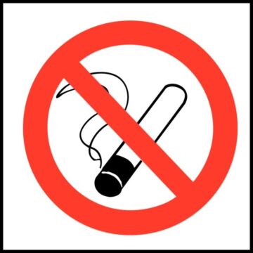 Verboden te roken sticker Vogue, 10(b)x10(h)cm