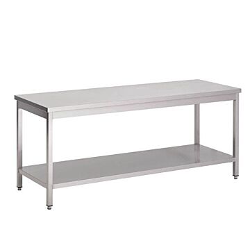 RVS Werktafel Gastro M, onderblad, 70(b)x60(d)x85(h)cm