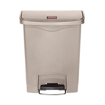 Rubbermaid Slim Jim pedaalemmer met pedaal aan voorzijde 30ltr beige
