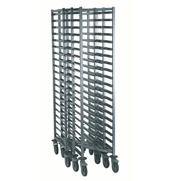 Regaalwagen Tournus, RVS, voor 20xGN1/1, Z-model, 44,5(b)x178,5(h)x65,5(d)cm