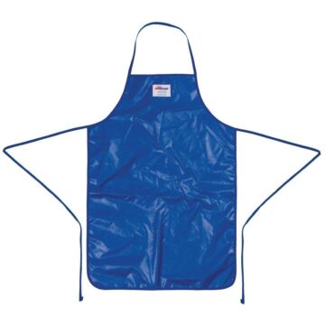 Schort Burnguard, met vaporguard, blauw, lang, zonder zak, nylon, 93x64cm