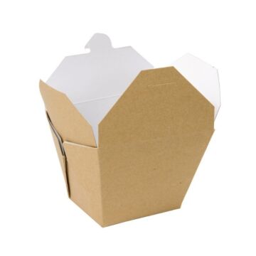 Colpac recyclebare vierkante voedseldozen 750ml (250 stuks), 9,2(h) x 11,8(b) x 9,7(d)cm