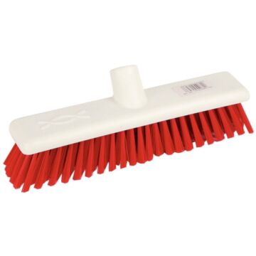 Bezem rood Jantex, zacht, hygiënisch, 30cm, voor steel: DN819