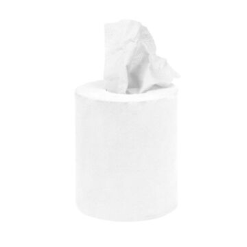 Handdoekrollen Jantex, mini, wit, 1-laags, 12 stuks, handdoekdispenser zie: GD835