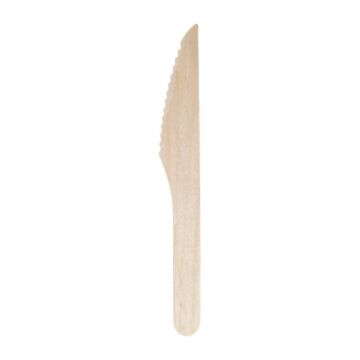 Houten bestek mes 16 cm (Box 100)