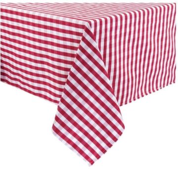 Mitre Comfort Gingham tafelkleed rood-wit 178 x 178cm