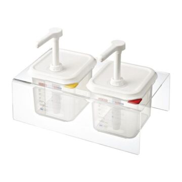 Araven set van 2 sausdispensers GN 1/6 transparant 2,6ltr