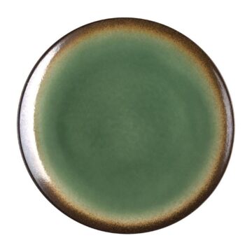 Olympia Nomi ronde tapascoupeborden groen-zwart 25,5cm, 4 stuks