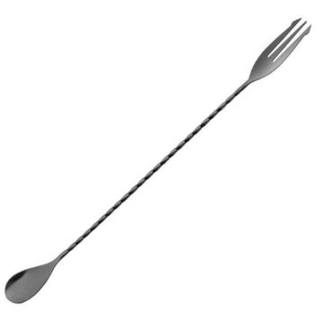 Olympia cocktaillepel met vork zwart