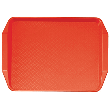 Cambro polypropyleen fastfood dienblad met handvatten rood 43x30cm