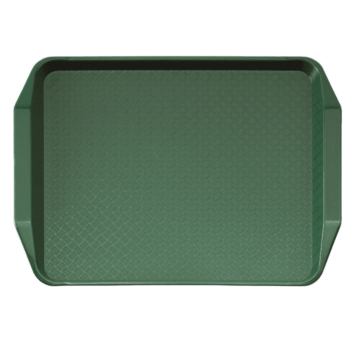 Cambro polypropyleen fastfood dienblad met handvatten groen 43x30cm