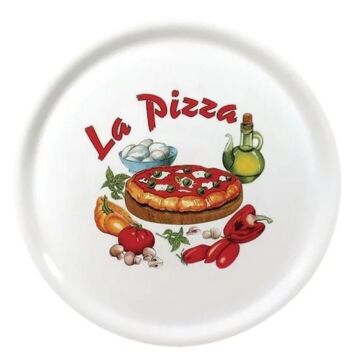 "Saturnia porseleinen pizzaborden 31cm met "La Pizza"-decor