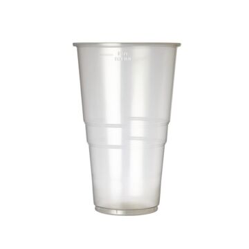 Kunststofo disposable bierbeker 590ml tot vulstreep (1000 stuks)